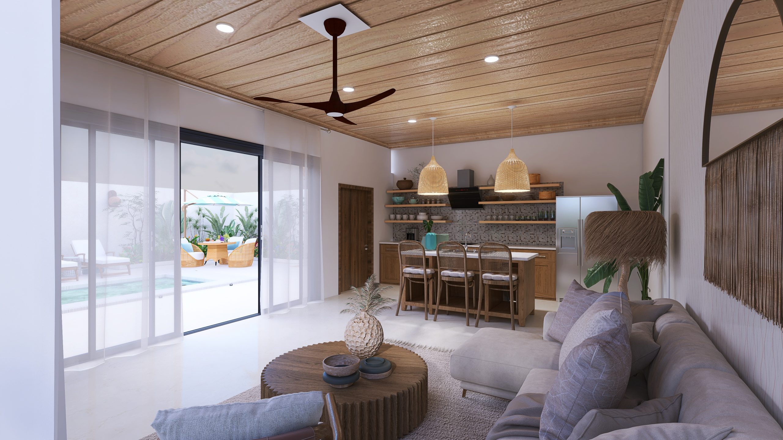 ELEGANT COASTAL 2BDRM VILLA_Living space