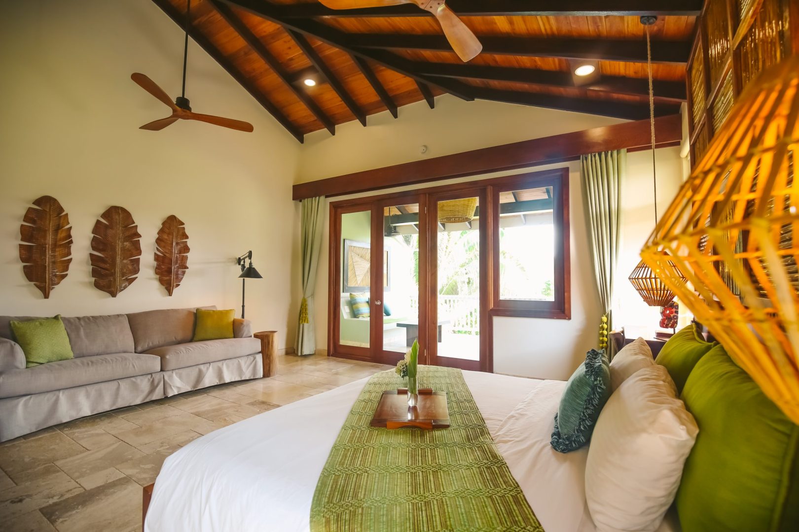 Front porch of a penthouse room at The Lodge at Jaguar Reef